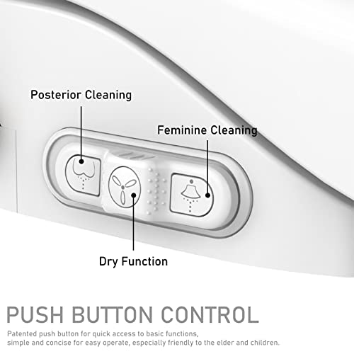 Kunpeng Bidet Toilet Seat Elongated: Electronic Bidet Toilet Seat With Heated Bidet, Warm Water Washing, Hot Air Dryer, Remote Control, Self Cleaning Full Stainless Nozzle, Led Night Light #TOP6
