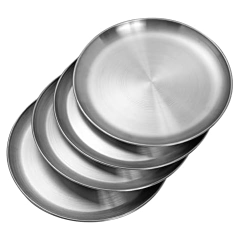 CAMBUY Stainless Steel Dinner Plates Set Cover