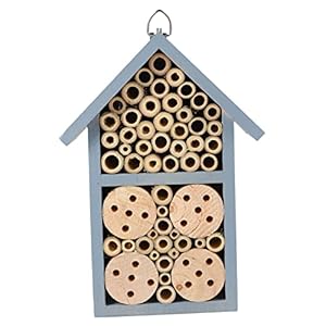 INOOMP 1Pc Bienenhaus Insektenhotel Eisen Blau