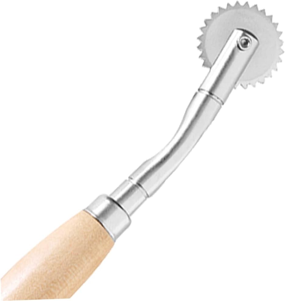 CORHAD Tailor Sewing Wheel 2pcs Wooden Handle Steel Toothed Sewing Tracing Wheel Tool