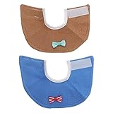 Balacoo Lot de 2 colliers de convalescence pour oiseaux en feutre - Pour perruches, perruches, calopsittes - Taille S - Bleu et marron