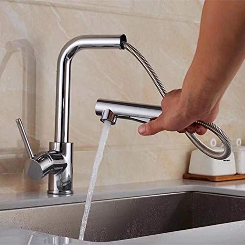 Mitigeur rotatif eau chaude froide avec bec extractible