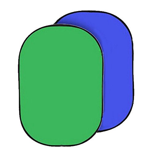 ePhotoInc 5' x 7' Photo Collapsible CHROMAKEY Green Blue Background 2 in 1 Backdrop Panel T57BG