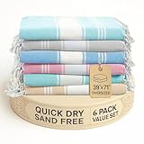 LANE LINEN Turkish Beach Towels for Women, Set of...