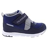 TSUKIHOSHI 7510 Tokyo Waterproof Strap-Closure Machine-Washable Child Sneaker Shoe with Wide Toe Box and Slip-Resistant, Non-Marking Outsole, Navy/Gray - 8 Toddler (1-4 Years)