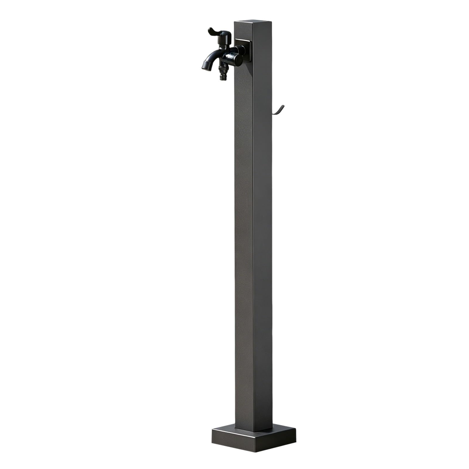 Lonmrrton B Freestanding Square Column Garden Water Tap, 304 Stainless Steel Yard Hydrant Outdoor Standing Faucet Water Station For Villa Courtyard, Pool Deck, Ackyard, Each Patio(,Height: 95Cm/37.4In)