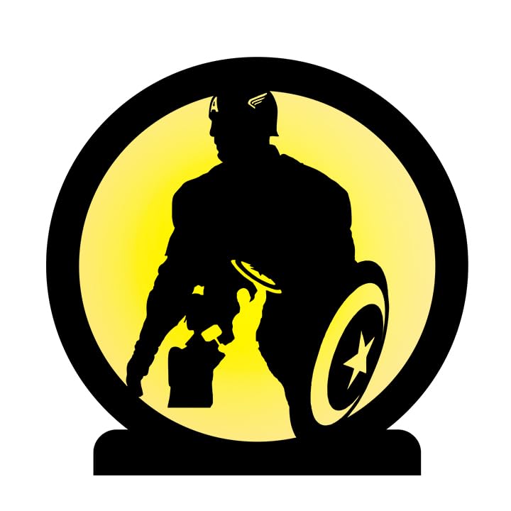 Gifts n Gallery Super Hero Night Table Light Lamp Table Decor Lamp with Remote & Smart Touch, Gifts for Boys, Girls and Super Hero Fans Captain America 16x16x4