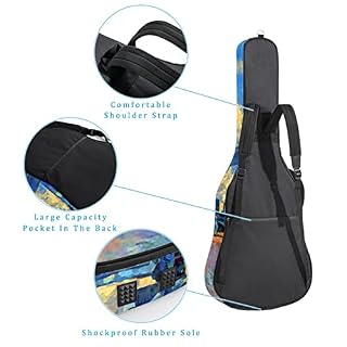 Housse étanche pour guitare acoustique avec double bandoulière et poche Motif tête de mort de dinosaure, Multicolore 07… - Les Beatles, Paul McCartney, John Lennon, RIngo Starr, George Harrison Housse étanche pour guitare acoustique avec double bandoulière et poche Motif tête de mort de dinosaure, Multicolore 07… – Image 3