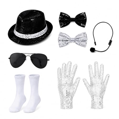 Yalirsno 70s 80s Disco Outfit for Men, Pop Star Performance Costume Kit