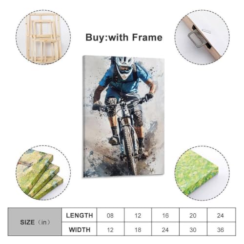 Poster mural de qualité supérieure sur toile rétro encadrée 50x75 cm - 2