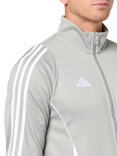 adidas Tiro 24 Herren-Trainingsjacke, Oberbekleidung, Team Mid Grau/Weiß, Medium/Tall + 2" – Ansicht 3