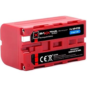 BAXXTAR PRO Energy – Ersatz für Akku Sony NP-F750 – LG Cells Inside (echte 5200mAh) –