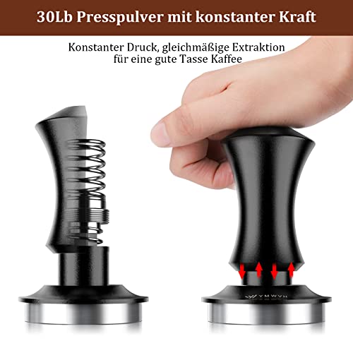 Espresso Tamper 53Mm,30Lb Spring Loaded Tamper, Premium Barista Coffee Tamper With Calibrated Spring Loaded Flat Stainless Steel Base, Compatible With Breville 54Mm Portafilter #TOP2