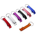 KTOJOY 7 Pack Colorful Beer Bottle Openers,Premium Metal Keychain Bottle Opener, Small and Practical, Easy to Carry