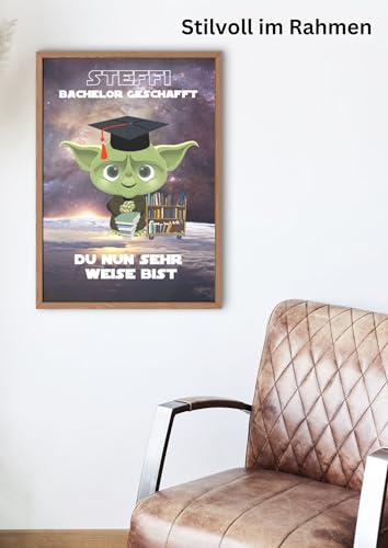 Bestandene Prüfung - DinA4 Karte als Glückwunsch zum Master Abschluss Geschenk auch zum Bachelor oder Anlässe, wie: Examen/Promotion/Matura als Arzt, Doktor oder Jurist | personalisierbar