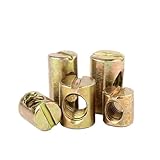 Tuercas cilíndricas, Paquete de 10 tuercas cilíndricas cruzadas integradas con martillo M6(11-13mm) M8(15-17mm)(M6x12mm)