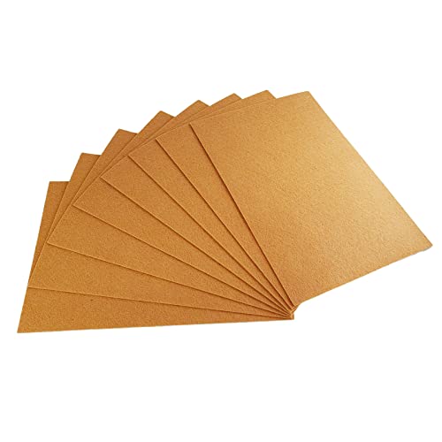 Image of Jtnohx Stiff Felt, 2mm Thick Felt Sheets for Crafts, 8 inchx12 inch Hard Felt Fabric Squares 8Pcs for DIY Projects (Brown)