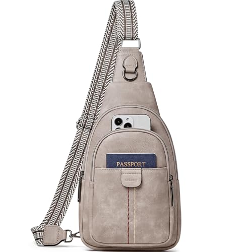 Image of cakang Womens Sling Bag Crossbody Bags for Women Vegan Leather Sling Backpack Daypack Fanny Pack Crossbody Purse Travel