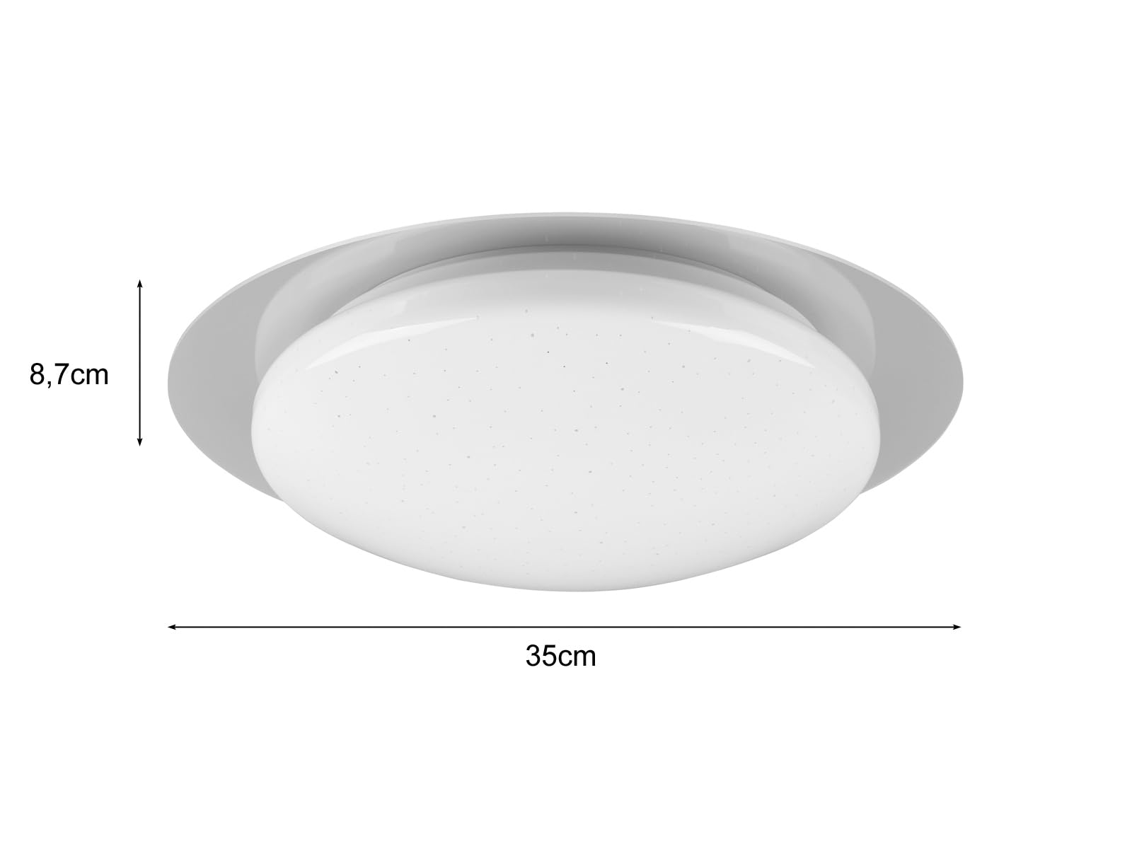 meineWunschleuchte 2er Set Deckenleuchten mit RGB und Fernbedienung, Feuchtraumgeeignet, Ø 35cm