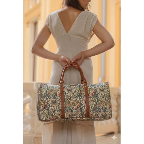 Image of Signare William Morris Big Holdall by 57X30X29 cm Golden Lily - Bhold-Glily