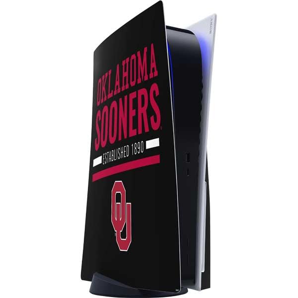 Skinit Decal Gaming Skin Compatible with PS5 Console - Officially Licensed University of Oklahoma Sooners Est 1890 Design
