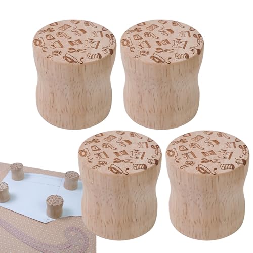 Fabric Pattern Weights Set - 2.17x2.17x2.17in Wooden Sewing Weights, Rubber Wood Cutting Weihts, Tailor Fabric Holder Tools, Qui