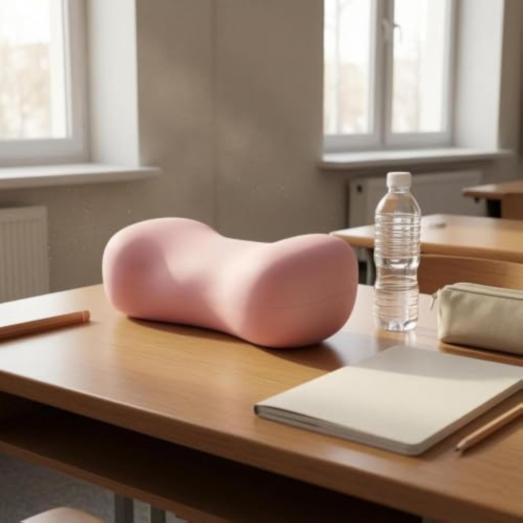 Memory Foam Rest Pillow Contoured Office Textile Cover