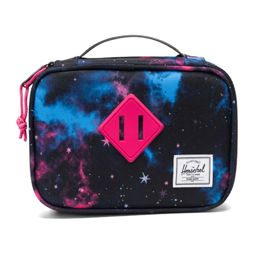 Image of Herschel Supply Co., Unisex, Heritage Pencil Case Little (Big Kid), Fuschia Purple Galaxy, One Size