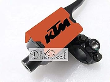 Dhe Best H7 Bike Stain less steel Front Master Cylinder Oil Reservior Cap/Cover Orange for KTM Duke 200