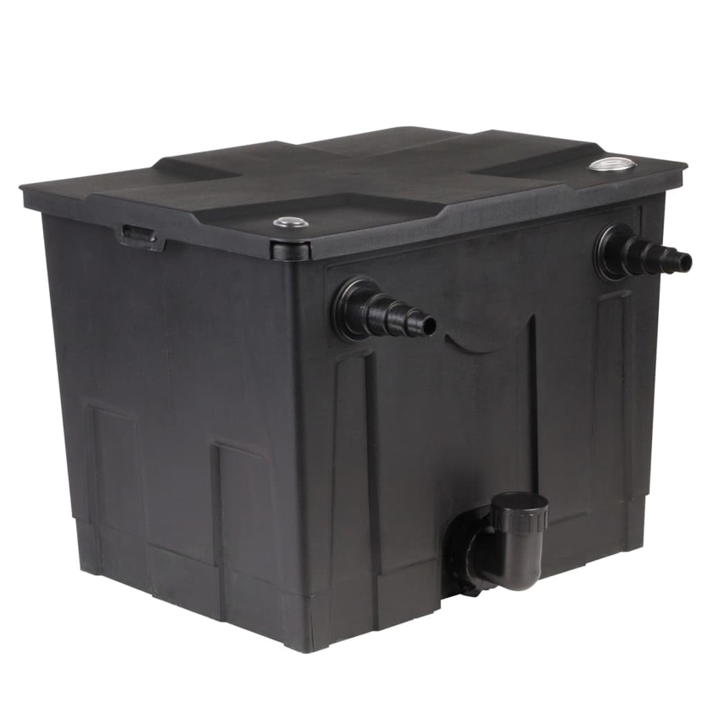 Filtro biologico per laghetto da 8000 l/h per acqua pulita fino a 12.000 litri, materiale filtrante e indicatore di temperatura inclusi