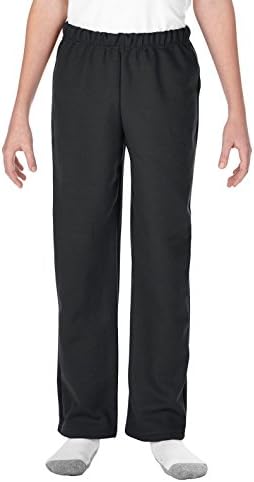 Gildan Youth Open Bottom Sweatpants, Style G18400B, Black, X-Large