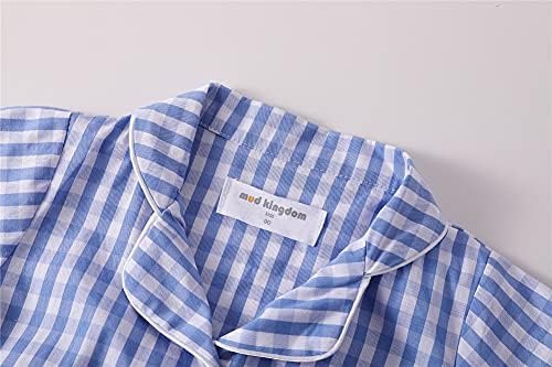 Mud Kingdom Collared Boys Girls Shorts Pajama Set Cute Plaid Summer 5 41bBJCpupeL. AC