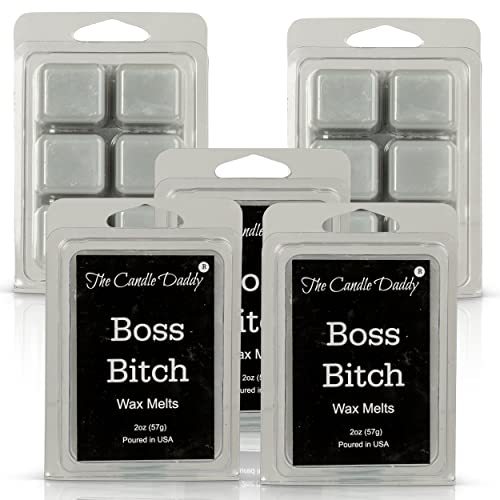 The Candle Daddy Boss Bitch - Apple Maple Bourbon Scent - Maximum Scented Wax Cubes/Melts- 5 Packs -10 Ounces Total- 30 Cubes