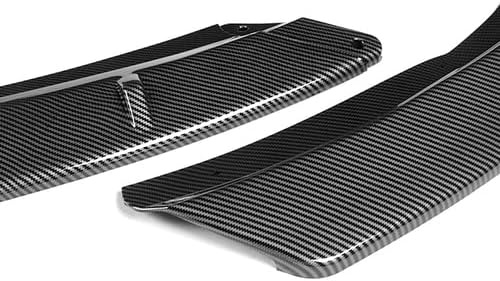 3 Pieces Front Bumper Lip Spoiler Splitter Side Body Kit Trim Protection Compatible with 2015-2017 Toyota Camry, 2016 (Painted Carbon Style)