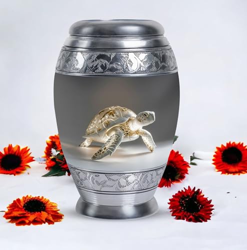 Image of Fantasy Turtle Urn for Human Ashes - Cremation Urn Human Ashes - Funeral Urns for Adult Women - Urns for Adult Female - (10 inch) Large