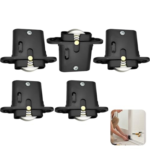 5PCS Sliding Door Rollers and Hardware Accessories, Premium Heavy-Duty Nylon and ABS Wheels for Security Screens, Cabinets, and Sliding Doors,Universal Fit for Smooth, Silent, and Durable Operation