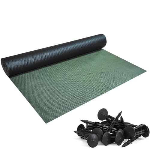 防草シート 1.2m×200m 除草シート 2WAY 緑黒両面 厚手不織布 10年耐久 高透水 高耐久 高密度 雑草防止シート 工事用 園芸用 人工芝下 固定ピン付き