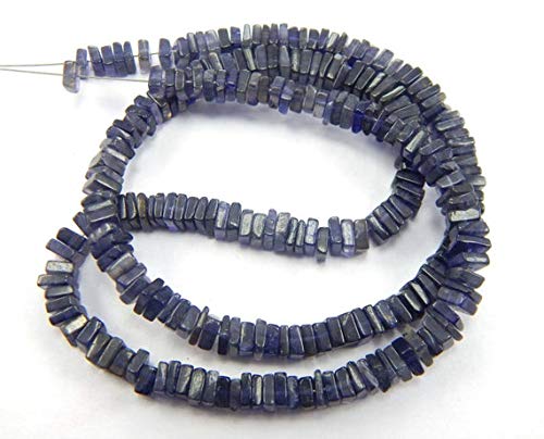 Collier iolite heishi perles naturelles de 5 mm parfait pour rehausser une tenue bohème
