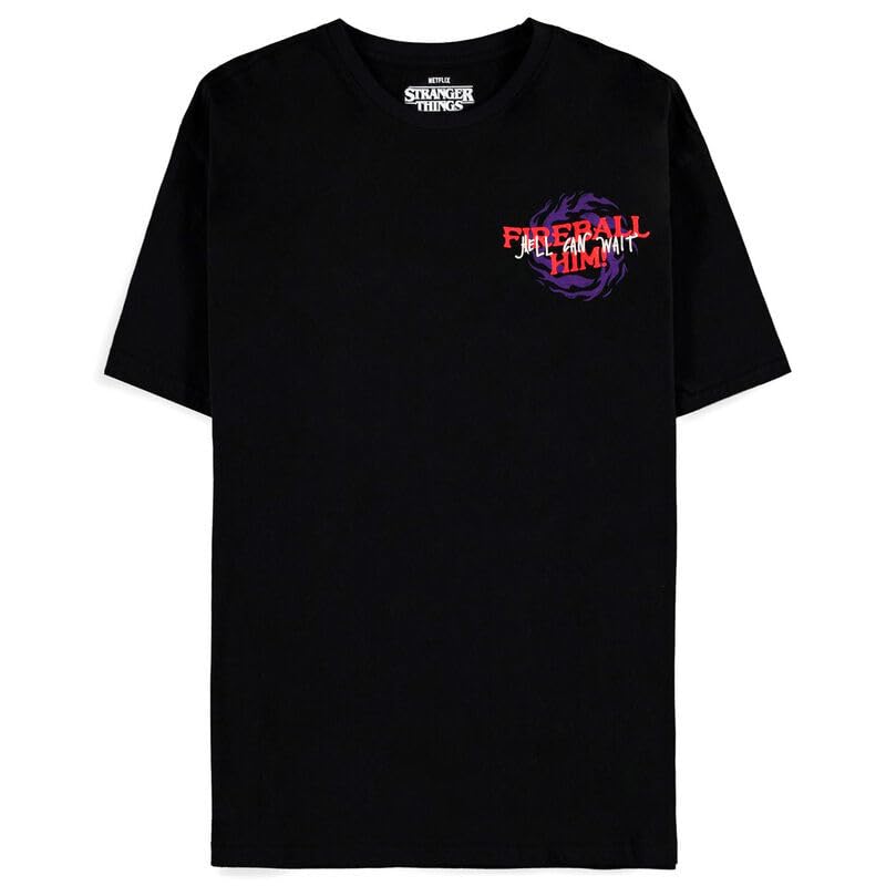 T-shirt Stranger Things Fireball Difuzed au motif imprimé résistant et col rond renforcé