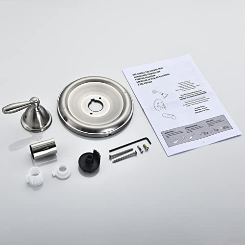 Pressure Balancing Tub and Shower Trim Kit, Compatible with Moen Posi-Temp Valve, Brushed Nickel - Thumbnail 7