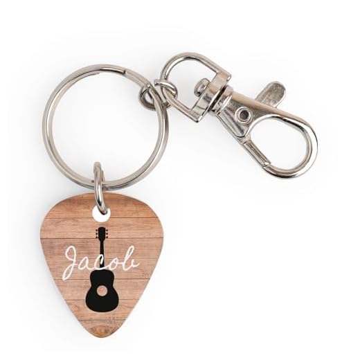 Wanapix | Llavero con Púa de Guitarra Personalizada | Regalo Original para Guitarristas | Regalo Original para cumpleaños/Aniversario/San Valentín | Guitarra clásica