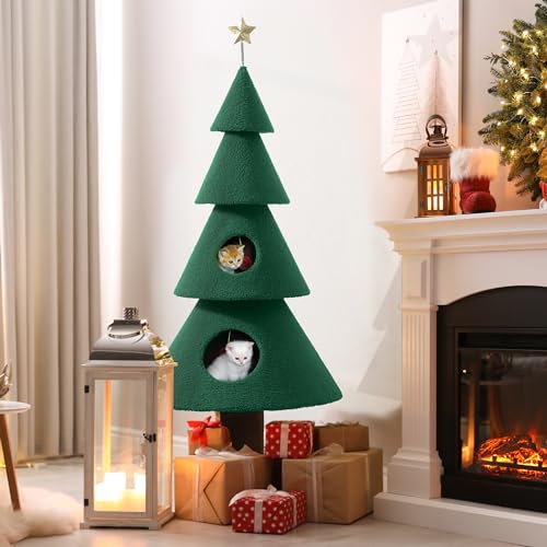 DWVO 60in Cat Christmas Tree