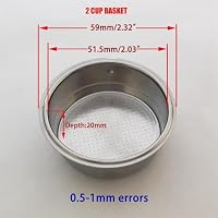 2 Set 51 mm bodenloser Kaffeefilter, wiederverwendbare Siebträger für Homix-Halter, 60 mm, 15–20 bar, für Espresso-Kaffeemaschinen – Ansicht 6