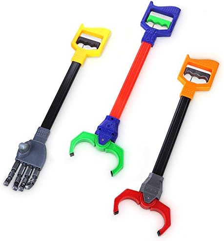 Interactive Toy Grabber, Robot Hand and Robotic Claw, 3 Pc Set, Fun Early Learning and Hand-Eye Coordination Play, Long 18 Inch Arm, Strong Grasping Tool
