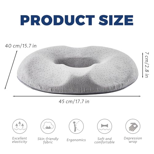 Oreiller en forme de beignet pour hémorroïdes ergonomique et épais