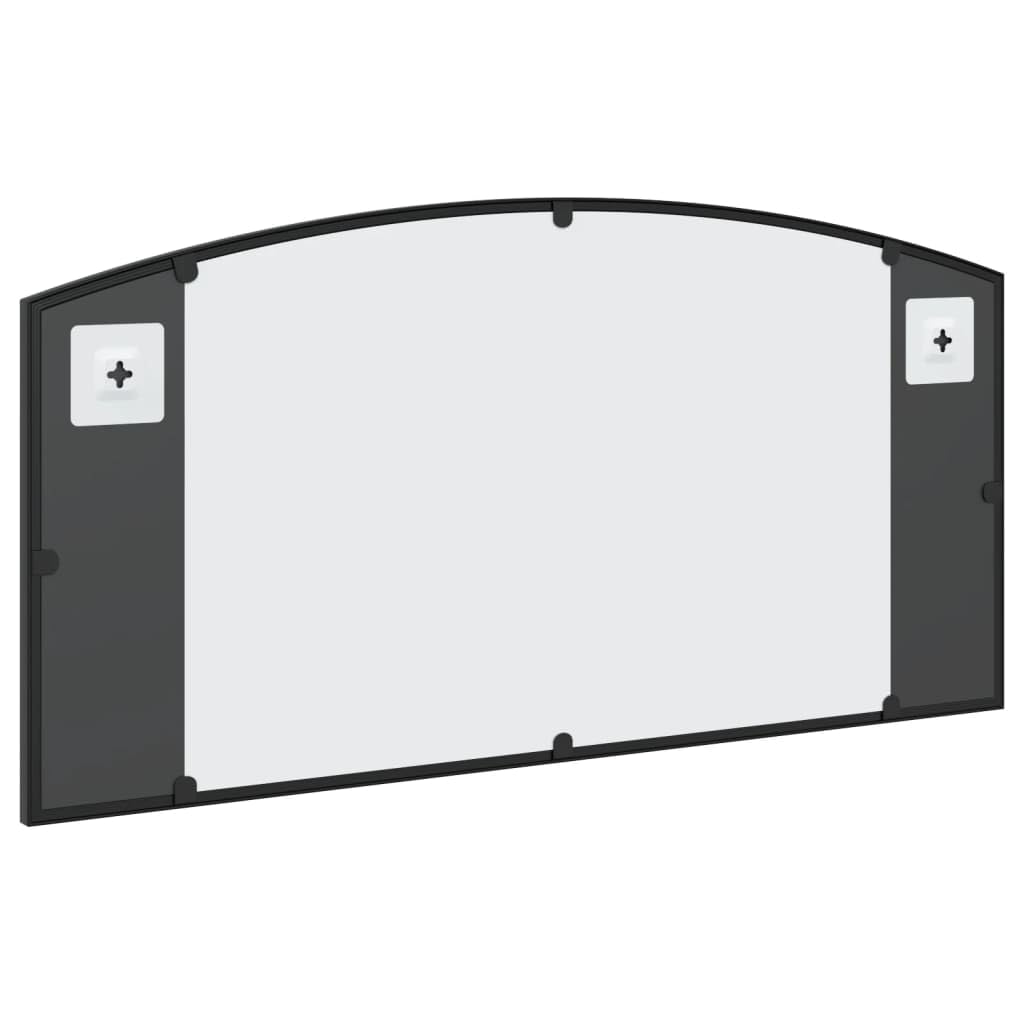 Fengshui Lustro ścienne czarne 80 x 40 cm wypukłe żelazo