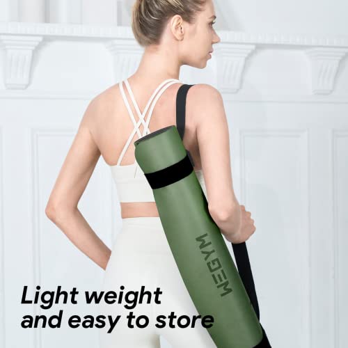Wegym Women's Yoga Mat 4 Mm Large Exercise Mat For Home Workout Hot Yoga Olive Green… #TOP6