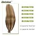 Tape in Golden Brown Hair with Blonde Highlights Human Remy Hair Extensions Silky Straight Seamless Skin Weft Remy Real Hair 18