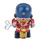 Inzopo Wind Up Walking Drummer Tin Toy