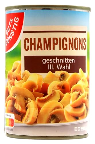 EDEKA Gut & Günstig Champignons geschnitten 3.Wahl, 6er Pack (6 x 170g)